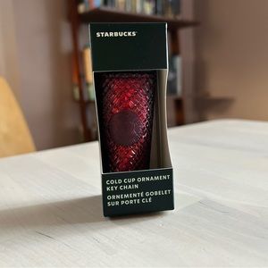 Starbucks Merlot Jeweled Cold Cup Ornament Key Chain - 2022